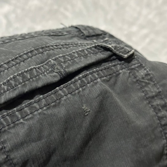 Calvin Klein Jeans Womens Black Cargo Cropped Pants Size 6 Drawstring Waist - Picture 11 of 12